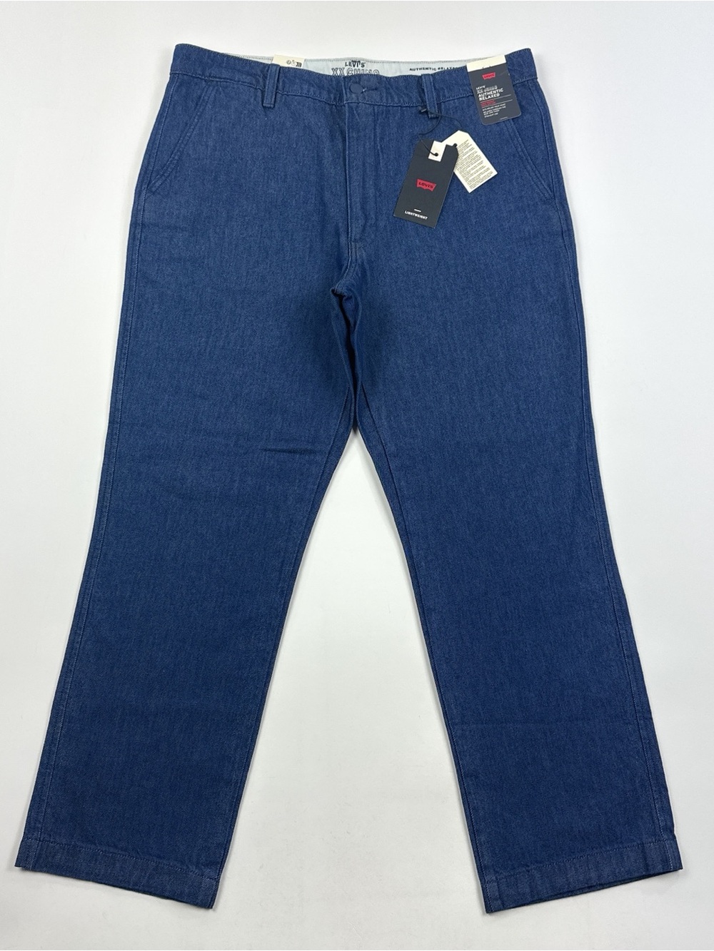 Levis XX Chino Authentic Relaxed Mens 36x30 Blue Twill Pants Casual A57530028